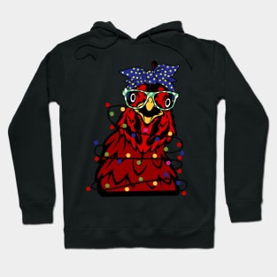 Merry Chickmas Funny Chicken Christmas Light Xmas Gift Hoodie